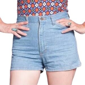 Faded Glory 70s Vibes High Rise Denim Jean Shorts